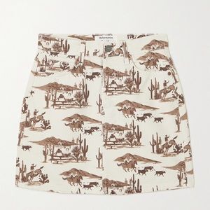 Reformation Jackie High Rise Denim Mini Skirt